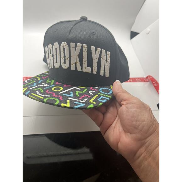 Brooklyn Hat Co., Baseball Cap, Black w/ Multi-color Bill, One Size - Picture 6 of 6